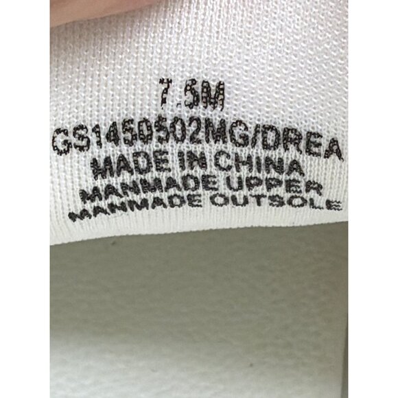 MIA girl Womens 7.5 Silver Metallic Lace Up Sneakers Cream Accents New - Picture 4 of 7